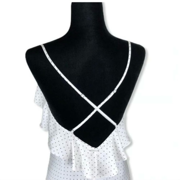 EXCELLENT CONDITION VICTORIA SECRET SATIN RUFFLE POLKA DOT CHEMISE SIZE XS - Picture 5 of 8